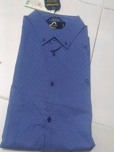 Being Human Blue Polka Dot Shirt