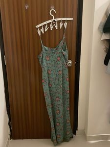 Floral Ruched Slip Dress
