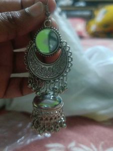 Ethnic Jhumka Earrings with Mirror