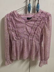 Floral Sheer Long Sleeve Top
