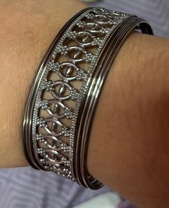 Metal Cuff Bracelet, Studded Ring, Nail Sharpener