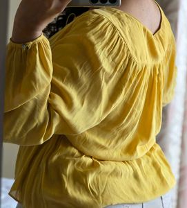 Bright Yellow Flowy Blouse