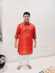 Men's Red Kurta