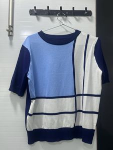 Colorblock Short Sleeve Sweater