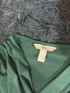 Elegant Green Ruched Midi Dress