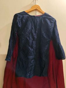 Elegant Blue top with Skirt Embellishments