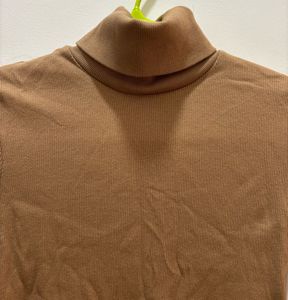 Zara Turtleneck Ribbed Top