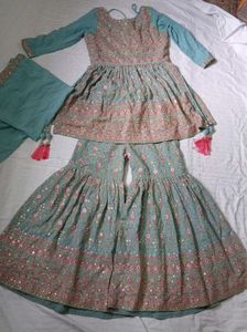 Embroidered Sharara Pants