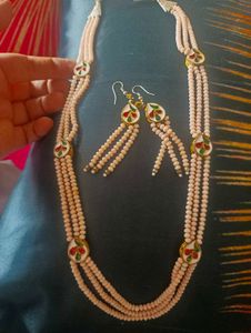 peach necklace two designs in single piece