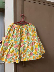 Floral Tiered Mini Skirt