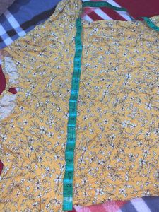 Flower Printef Mustard Short/ Mid Frock