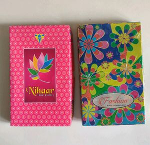 2 Jewellery Boxes Card Board 21 x 13 Cms Jewelry B