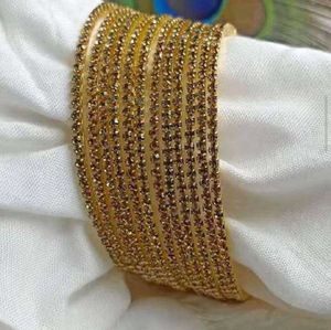 Sparkling Gold Bangles Set
