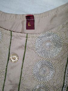 Golden Nude Coloured Kurta Pant Set