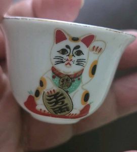 Japanese lucky cat teacups imported