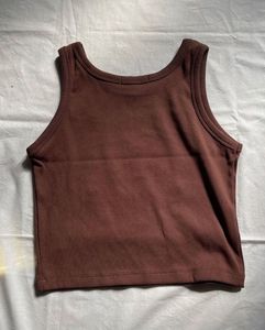 Brown tank top