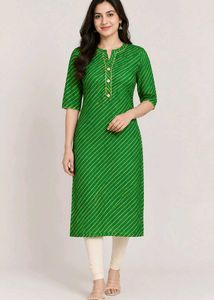Green Striped Kurta