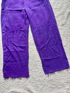 Vibrant Purple Cropped Jeans