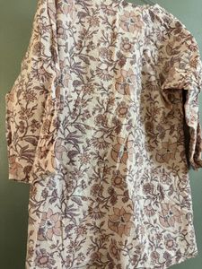 Boho Floral Print Cotton Kurta