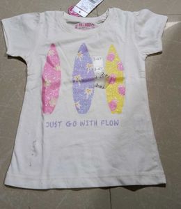 Cute T-Shirt with Surfboard Print
