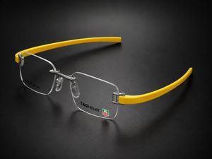 TAG Heuer Rimless Eyeglasses - Yellow