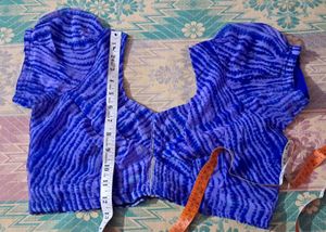 Blue Zebra Print Blouse