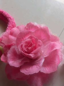 Cute Pink Rose Headband