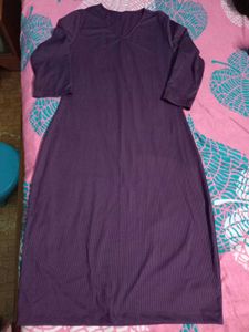 Elegant Purple Midi Dress