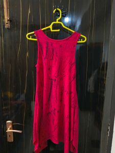 Vibrant Pink Printed Tunic Top