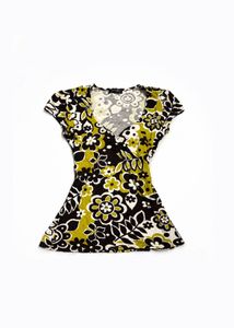 Retro Floral Print  Top
