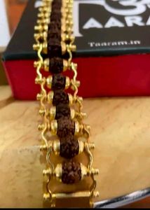 Authentic Rudraksha Bracelet Gold Plated