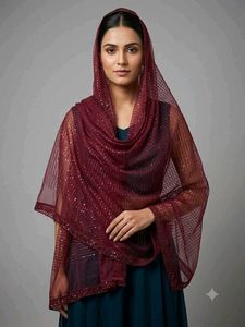 Elegant 4 Net Dupatta with Sparkle