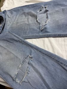 ORIGINAL H&amp;M Light Blue Distressed Ripped Jeans