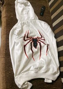 set of 2 Spider Hoodie black and white