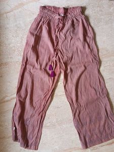 Purple Embroidered Kurta with Palazzo Pants