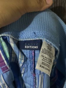 Basic Editions Premium Cotton Check Shorts