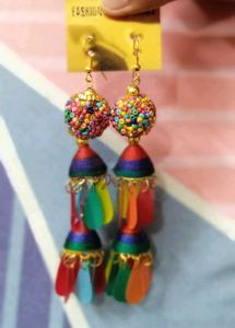 Casual Earings In Multicolour For Girls...