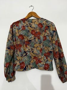 Vintage Floral Button Down Blouse
