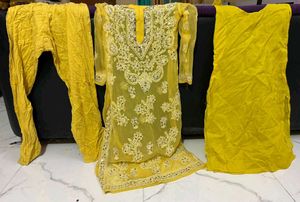 original mirror Chikankari Kurta Set