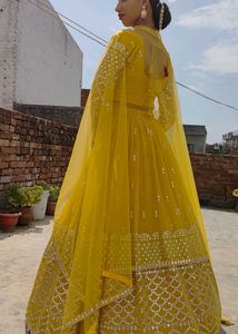 Vibrant Yellow Embellished Lehenga Choli