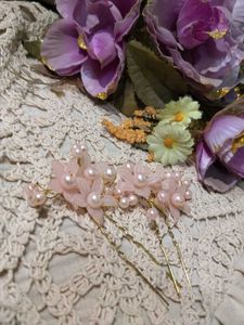 Elegant Pearl Flower Hair Pins