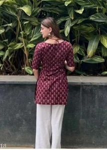 customized short kurtis Printed