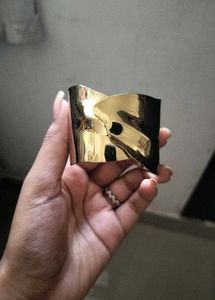 Unique Gold color metal Cuff Bracelet