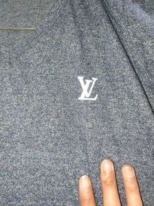 Blue V-Neck Marled T-Shirt