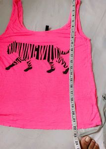 Pink Graphic Tank Top