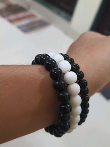 COMBO Black And White 💥Set of 3 Beaded Bracelets