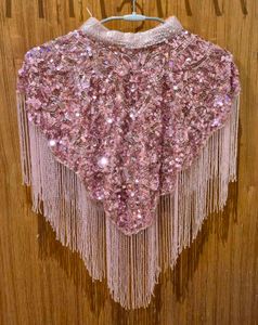 Full beaded sequin cape