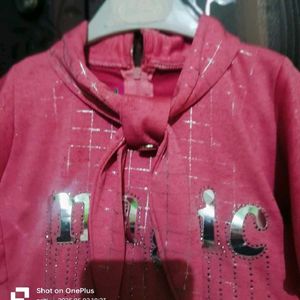 Girls Pink Top &amp; Denim Jeans Set