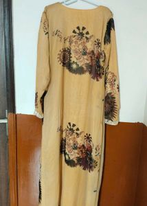 Elegant Beaded Neckline Ethnic Gown