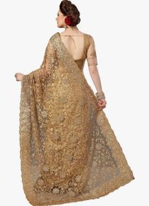 Nivah Fashion Women's Net Embroidery Stone Work Sa